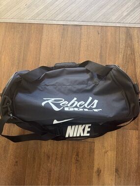 Nike Rebels Sport Black Duffel with White Logo